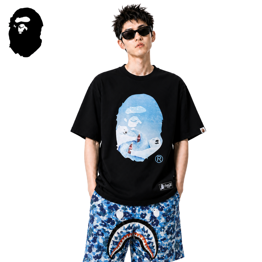 BAPE x Coca-Cola Photo Ape Head Men's T-Shirt - Black