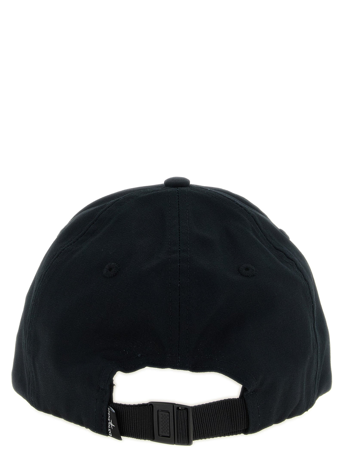 Stone Island Black Cotton Baseball Cap