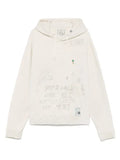 Maison MIHARA YASUHIRO distressed graffiti-print hoodie