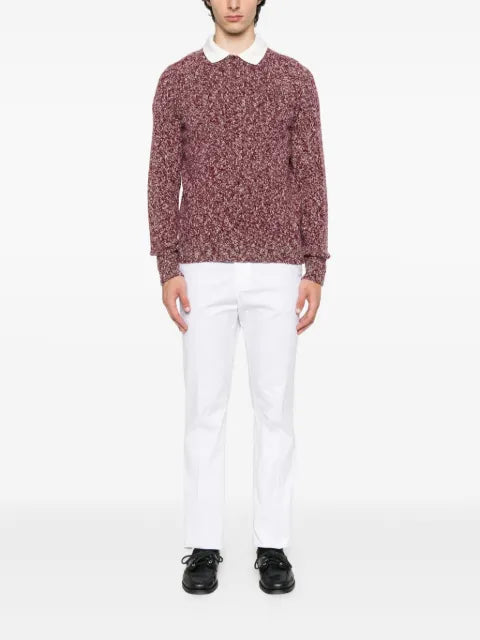Drumohr marl-knit raglan-sleeve sweater