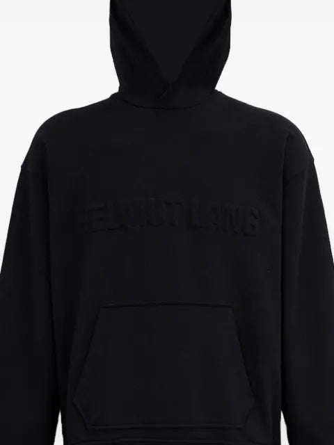 Helmut Lang embossed logo hoodie