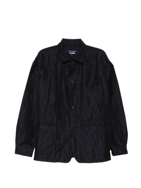Comme des Garçons Homme pinstripe-pattern crinkled jacket