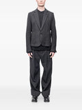 The Viridi-Anne herringbone-pattern notch-lapels blazer