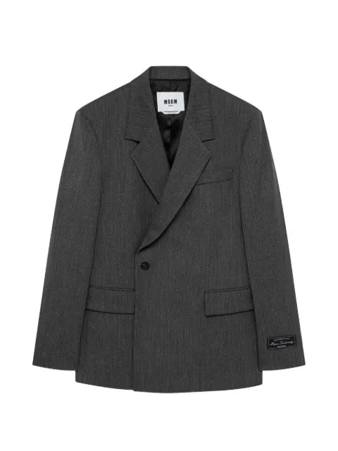 MSGM pinstripe-pattern double-breasted jacket