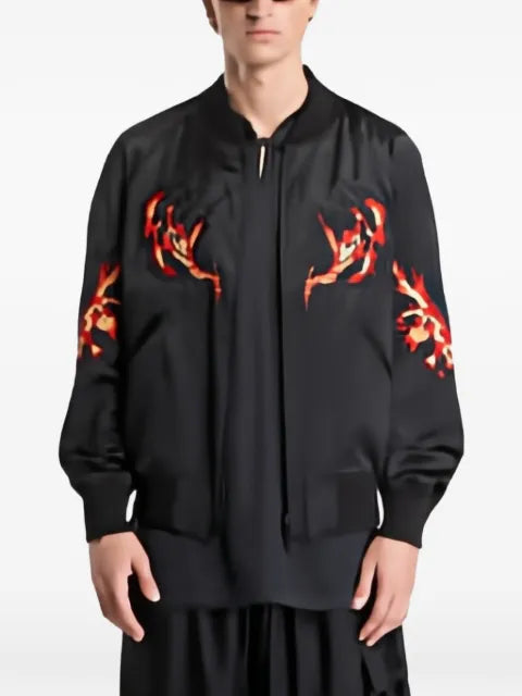 Y-3 embroidered zip-up jacket