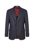 Brunello Cucinelli herringbone-weave blazer