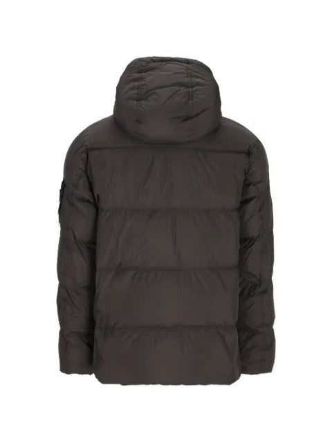 Stone Island compass-patch hooded jacket