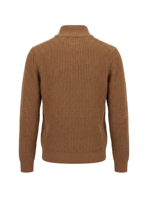 Drumohr ribbed-knit zip-up cardigan