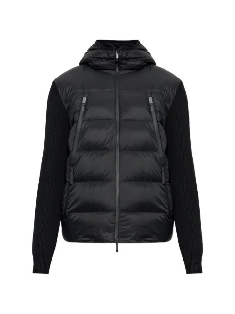 Moncler wool padded zip-up cardigan