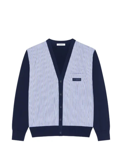 Givenchy striped cardigan in cotton with gros grain detail