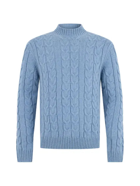 slowear cable-knit high-neck sweater
