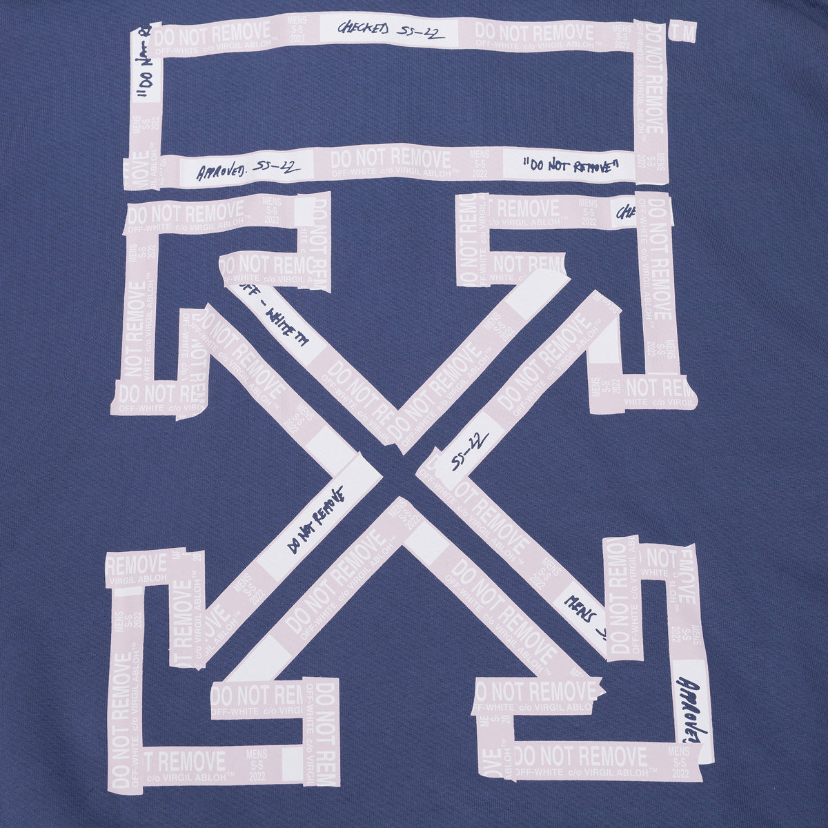 Blue Indigo Tape Arrow Hoodie