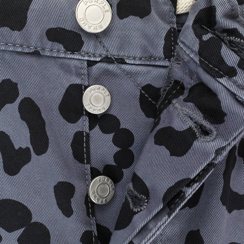 Black Monogram Leopard Print Cargo Pants