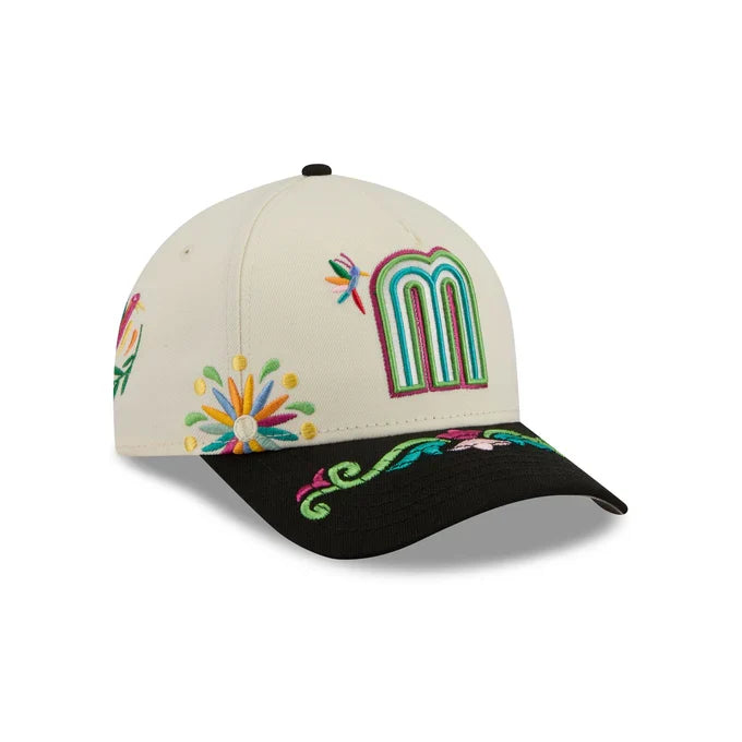 New Era 940 M Crown A Frame WBC Mexico Latin Embroidered Snapback Hat