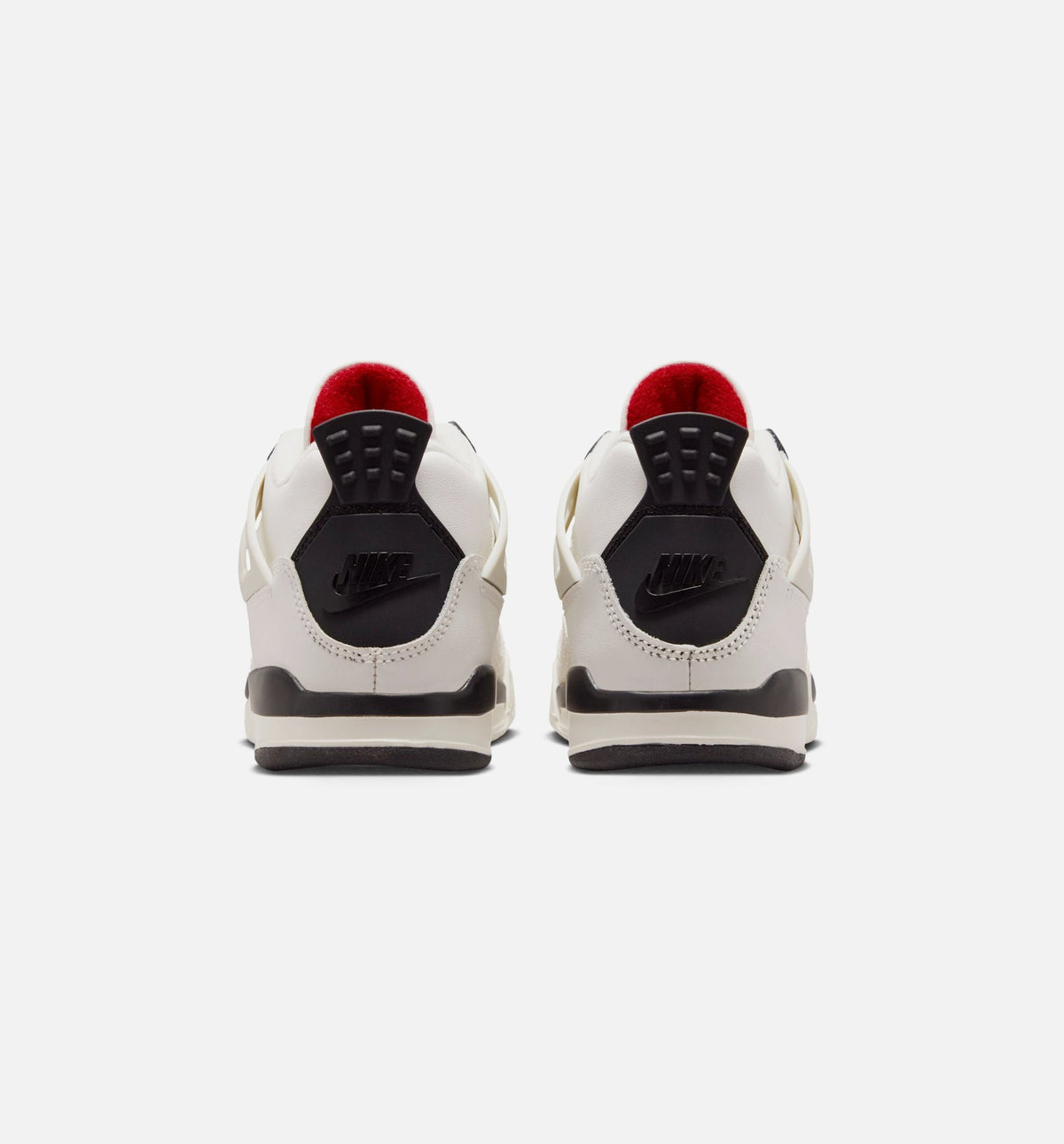 Air Jordan 4 Retro Flight Club Preschool Shoes - Sail Black University Red
