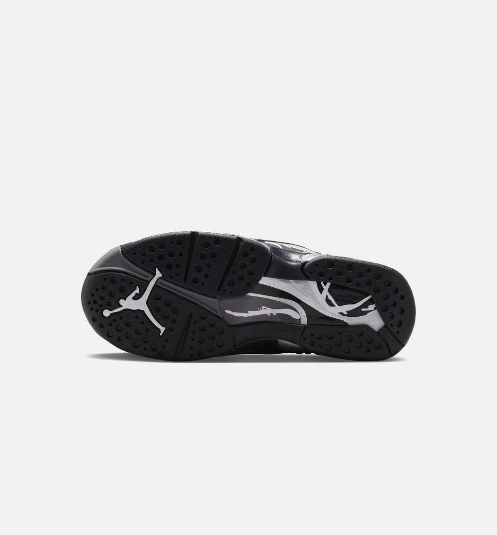 Air Jordan 8 Retro Chrome Black and Light Graphite Grade School Lifestyle Shoe – Black/White/Light Graphite