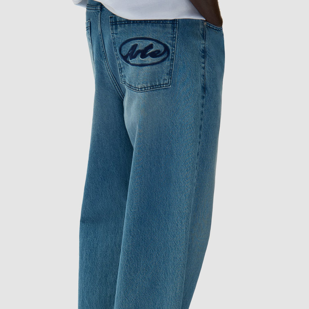 Arte Circle Logo Pocket Pants: Denim Bleach