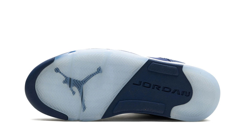 Air Jordan 5 'Midnight Navy' – Deep Blue Authority on the Fighter Jet Silhouette