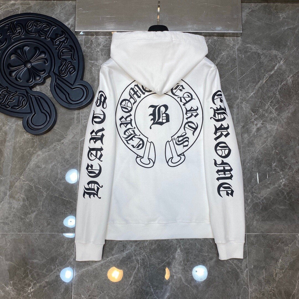 Chrome Heart Hoodie Chrome Hearts Croix Horseshoe Sanskrit print hooded sweater Autumn/Winter Casual