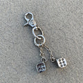 Chrome Hearts heavy-duty keychain dice pendant