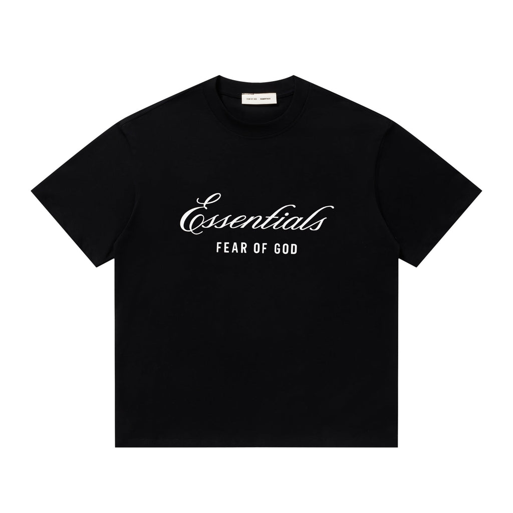 Fear Of God Essentials Signature Script Letter Print Tee Streetwear