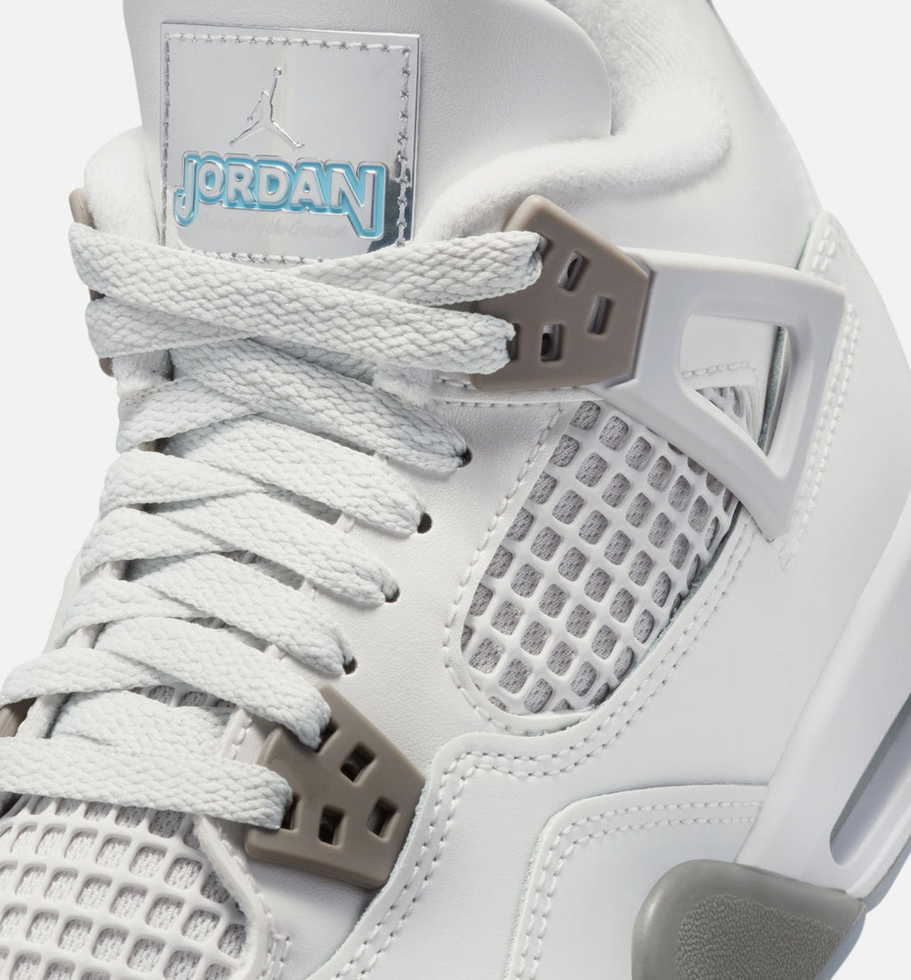 Air Jordan 4 Retro Blue Chill Big Kids' Sneakers - Photon Dust / Blue / White