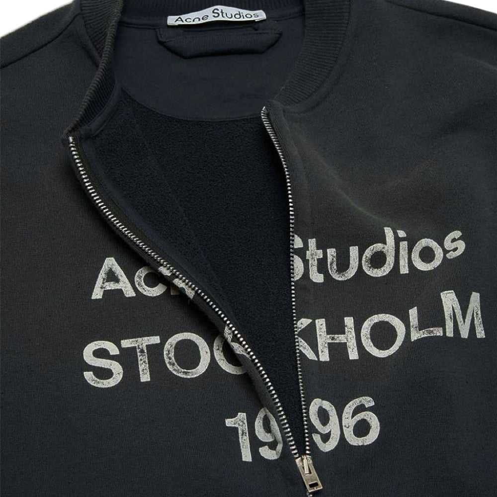 Acne Studios Zip Up 1996 Sweatshirt Black