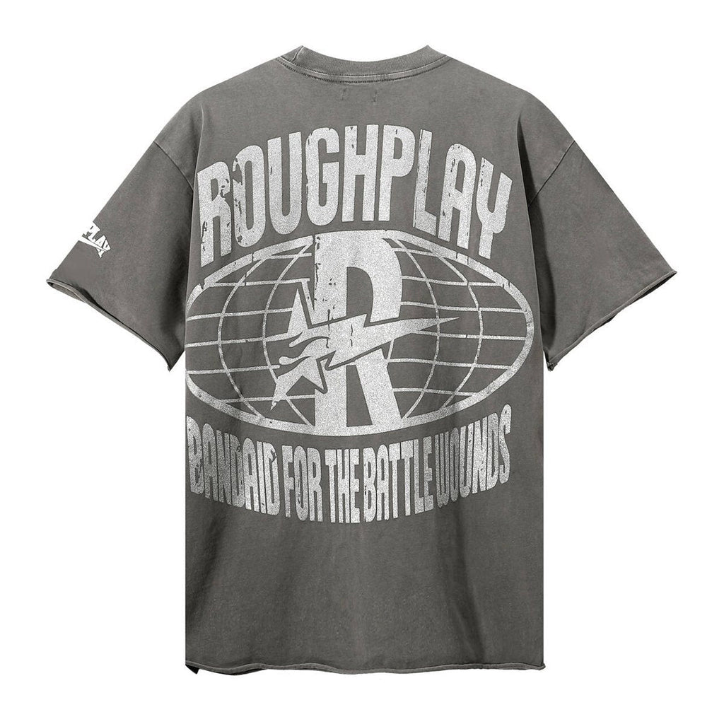 Rough Play Skeleton Rapper Graphic Short-Sleeve T-Shirt