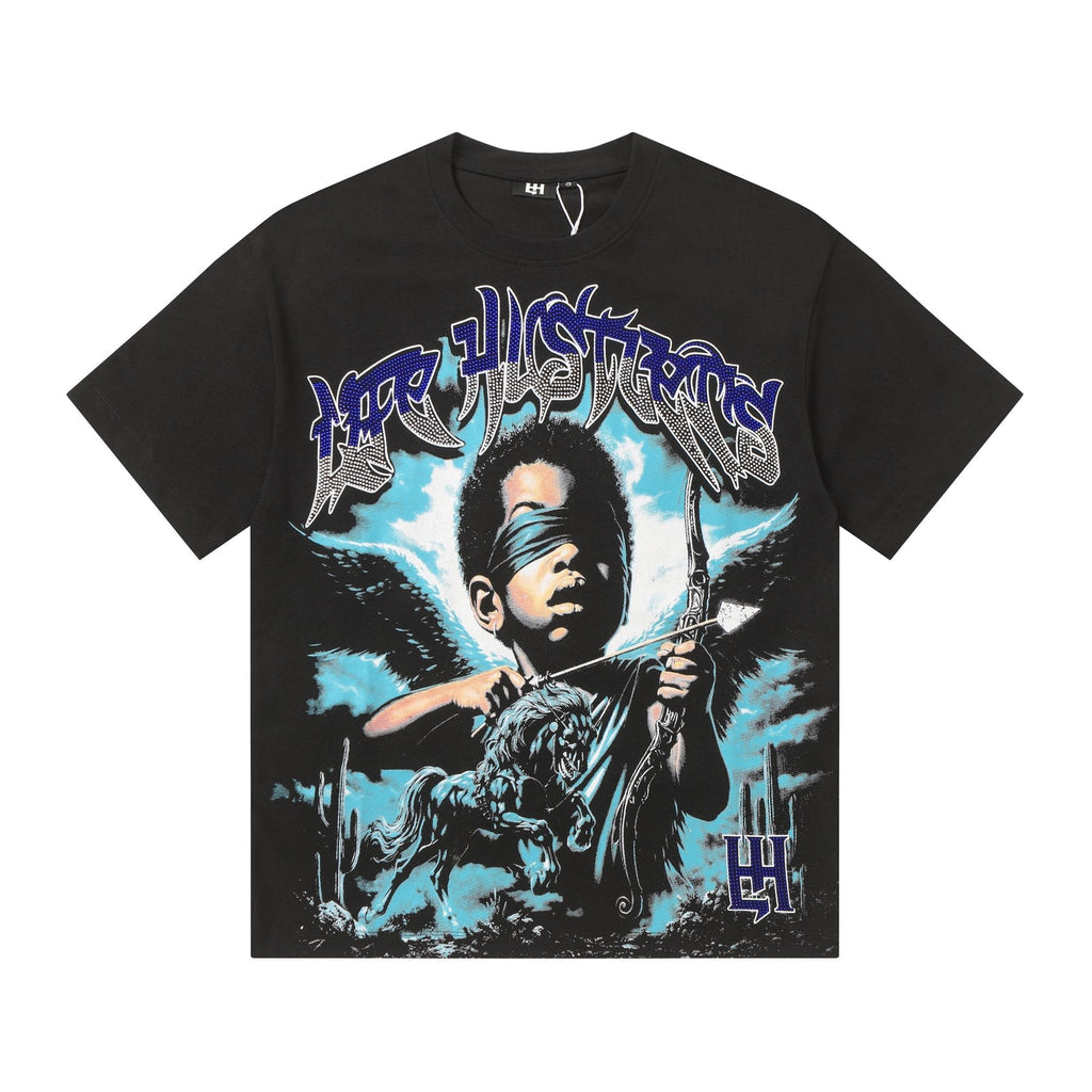 Life Hustlere Rhinestone Graphic T-Shirt