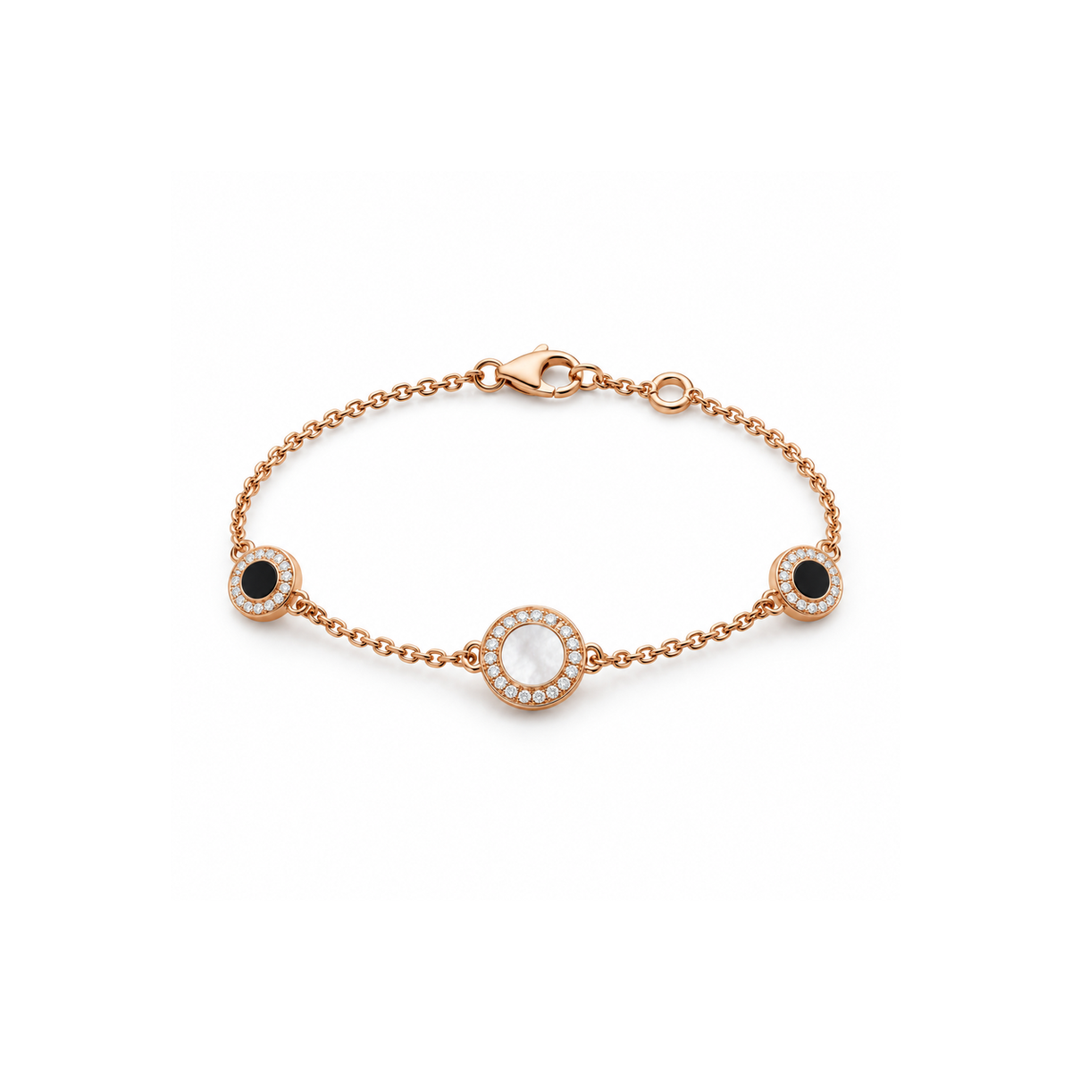 BVLGARI Black and White Fritillaria Bracelet