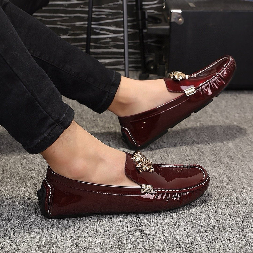 Versace Burgundy Ornament Loafers