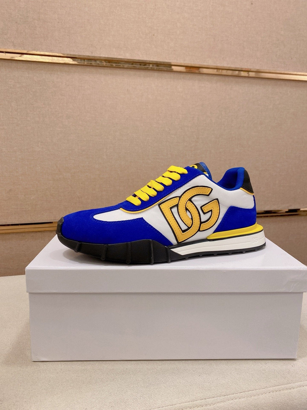 Dolce & Gabbana Blue and Yellow Sneakers