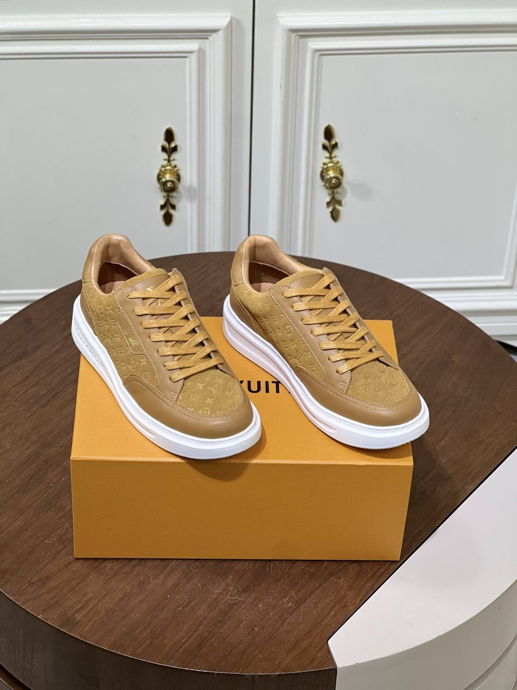 Louis Vuitton Tan Monogram Low-Top Sneakers