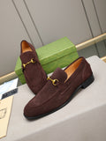 Gucci Burgundy Horsebit Loafers