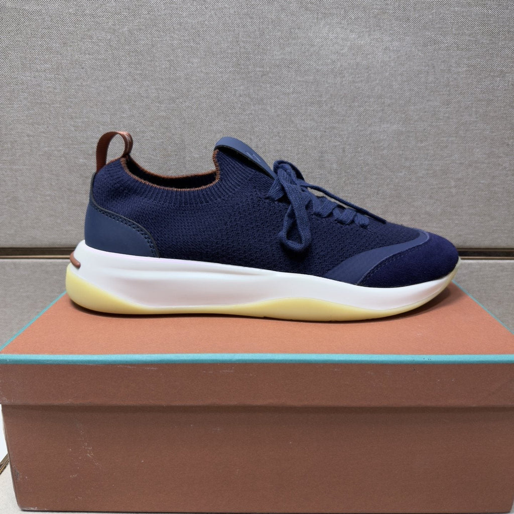 Loro Piana Men's Mesh Low-Top Sneakers - Contrast Midsole And Outsole