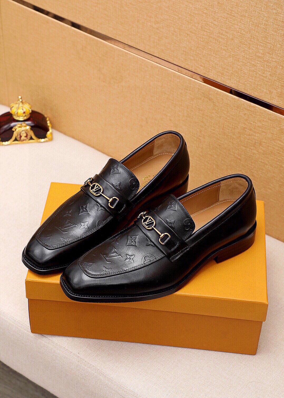 Louis Vuitton Embossed Buckle Loafers - Rubber Outsole