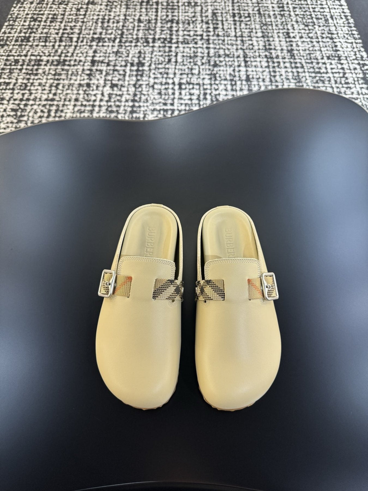 Burberry Men's Adjustable Buckle Slide Sandals