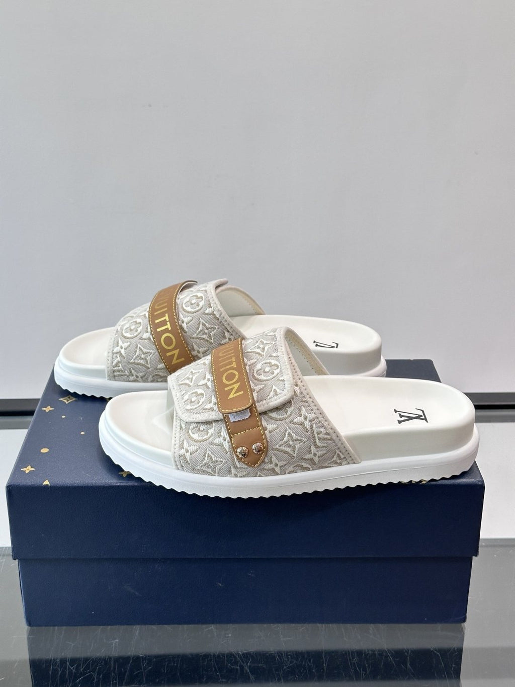 Louis Vuitton Two-Strap Slide Sandals - Open Toe