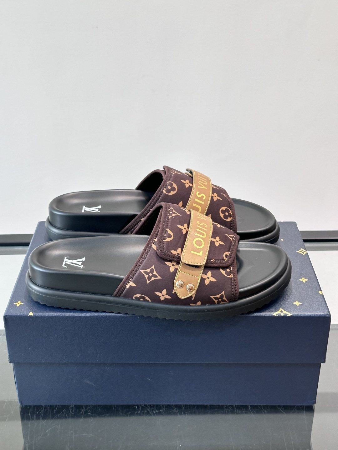 Louis Vuitton Two-Strap Slide Sandals - Open Toe
