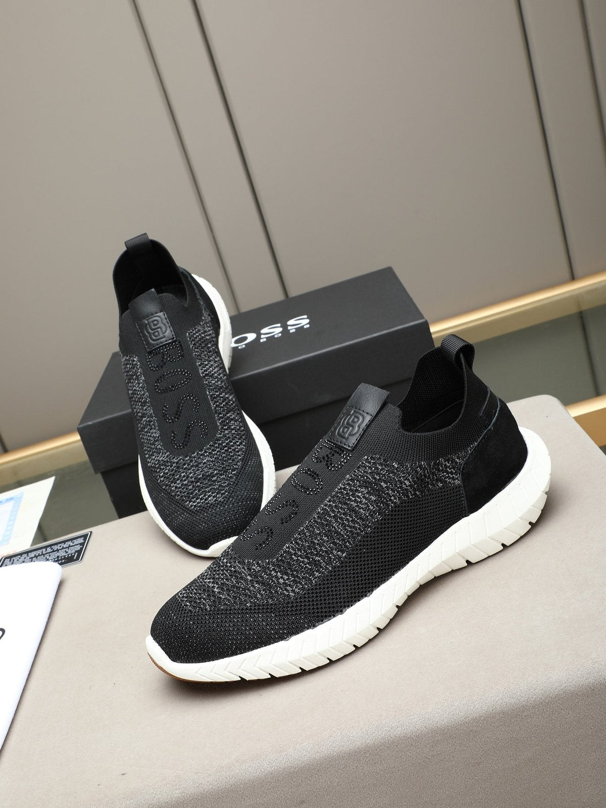 Hugo Boss Textured Slip-On Sneakers