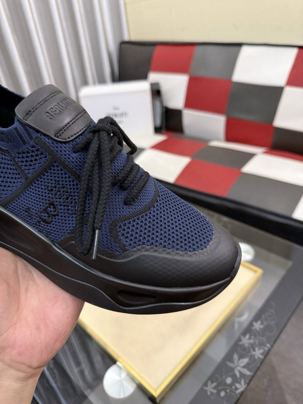 Berluti Men's Mesh Low-Top Sneakers
