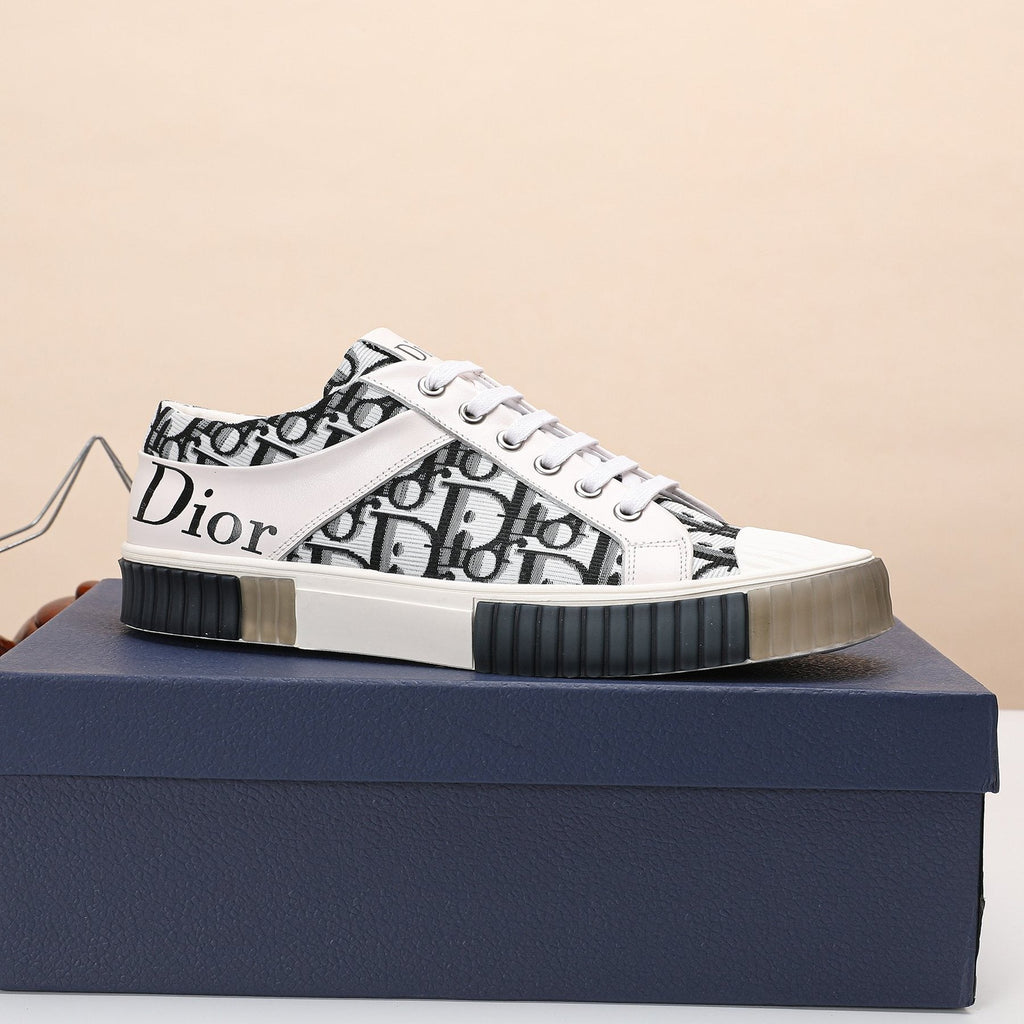 Dior Patterned High-Top Sneakers