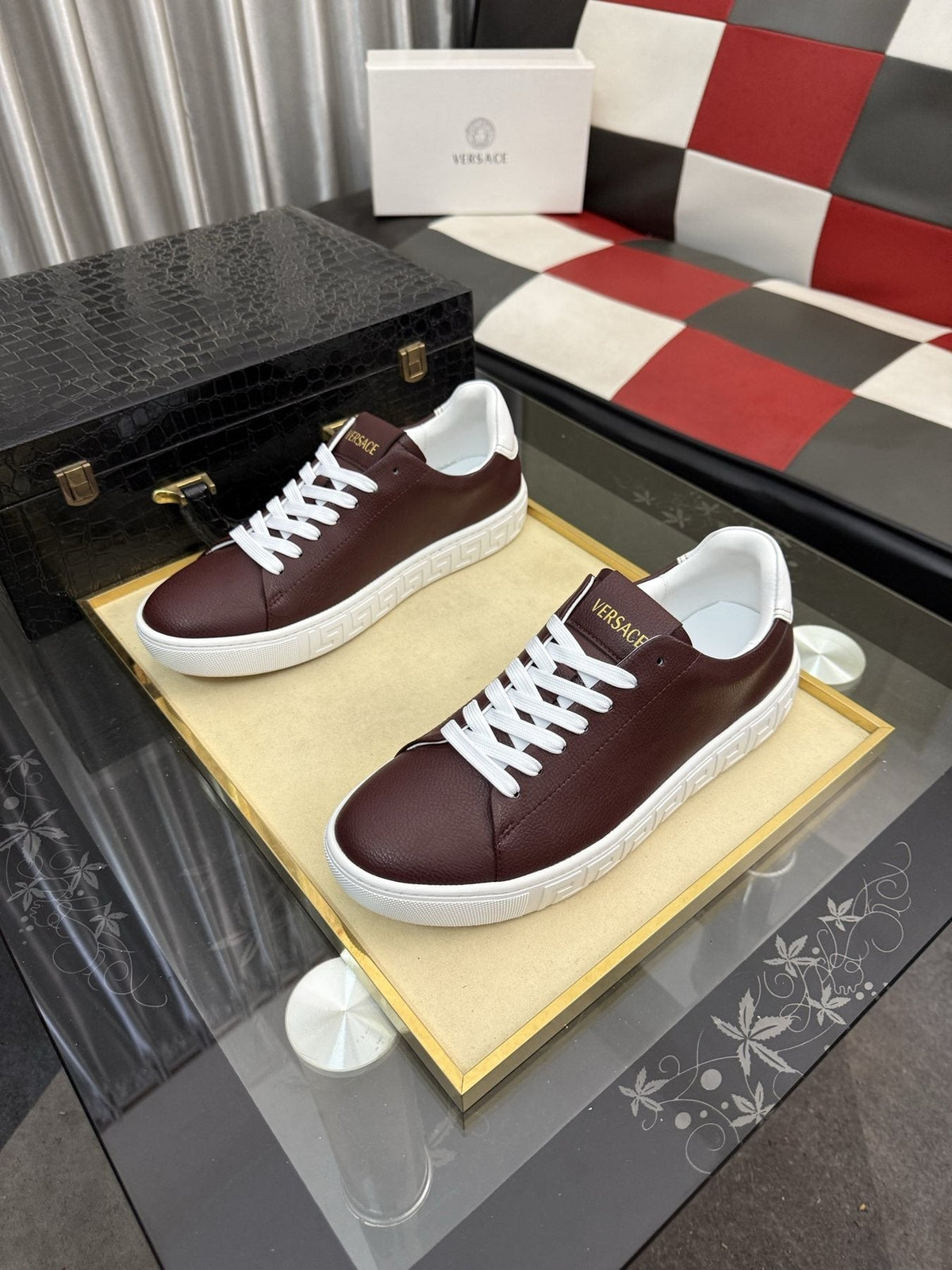 Versace Low-Top Lace-Up Sneakers