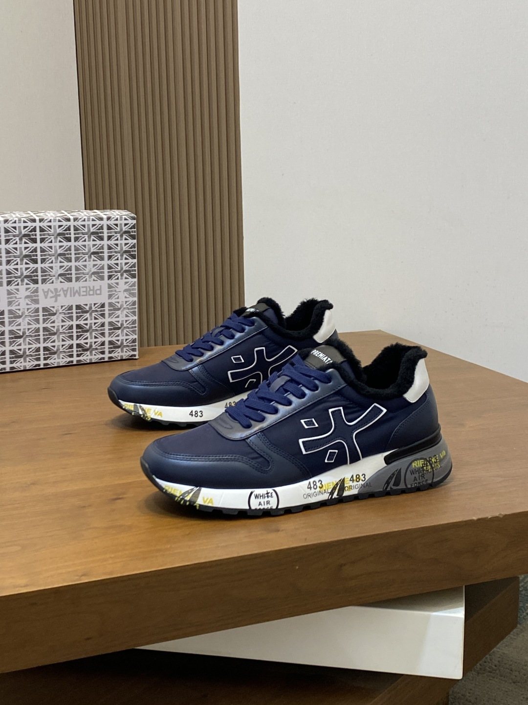 Premiata Graphic Side Lace-Up Sneakers