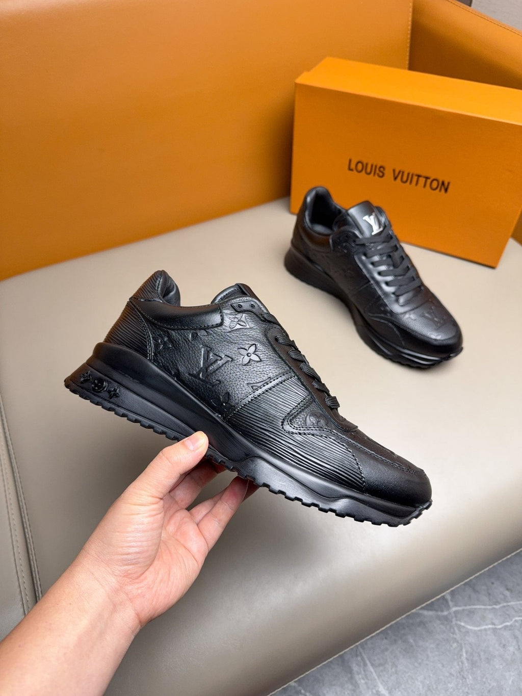 Louis Vuitton Embossed Low-Top Sneakers - Rubber Outsole